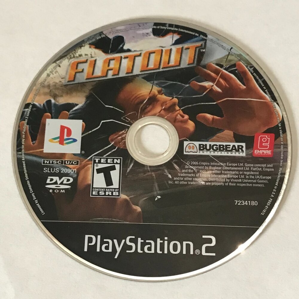 Flatout (Sony PlayStation 2, 2005) PS2 Tested Ships Same Day